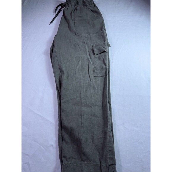 Ci Sono‎ Womens Linen Blend Tie Waist Pull On Pants Green Coastal Beach Sz M - Picture 11 of 14